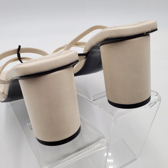 Zara Leather Strappy Heeled Sandals - NWT - Picture 9 of 14